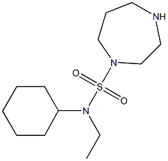 N-cyclohexyl-N-ethyl-1,4-diazepane-1-sulfonamide Struktur