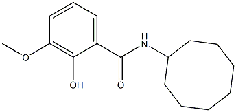 N-cyclooctyl-2-hydroxy-3-methoxybenzamide Struktur