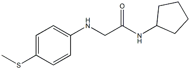 N-cyclopentyl-2-{[4-(methylsulfanyl)phenyl]amino}acetamide Struktur