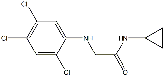 N-cyclopropyl-2-[(2,4,5-trichlorophenyl)amino]acetamide Struktur