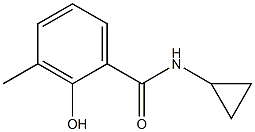 N-cyclopropyl-2-hydroxy-3-methylbenzamide Struktur