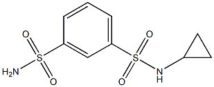 N-cyclopropylbenzene-1,3-disulfonamide Struktur