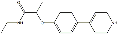 N-ethyl-2-[4-(1,2,3,6-tetrahydropyridin-4-yl)phenoxy]propanamide Struktur