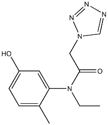 N-ethyl-N-(5-hydroxy-2-methylphenyl)-2-(1H-1,2,3,4-tetrazol-1-yl)acetamide Struktur