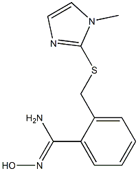 N'-hydroxy-2-{[(1-methyl-1H-imidazol-2-yl)sulfanyl]methyl}benzene-1-carboximidamide Struktur