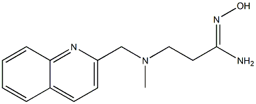 N'-hydroxy-3-[methyl(quinolin-2-ylmethyl)amino]propanimidamide Struktur