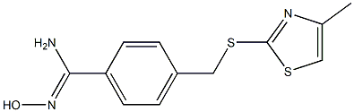 N'-hydroxy-4-{[(4-methyl-1,3-thiazol-2-yl)sulfanyl]methyl}benzene-1-carboximidamide Struktur