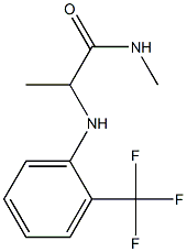 N-methyl-2-{[2-(trifluoromethyl)phenyl]amino}propanamide Struktur