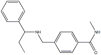 N-methyl-4-{[(1-phenylpropyl)amino]methyl}benzamide Struktur