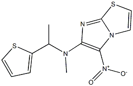 N-methyl-5-nitro-N-(1-thien-2-ylethyl)imidazo[2,1-b][1,3]thiazol-6-amine Struktur