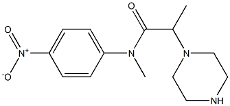 N-methyl-N-(4-nitrophenyl)-2-(piperazin-1-yl)propanamide Struktur