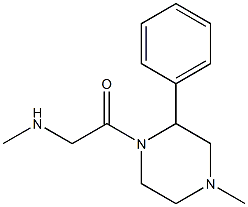 N-methyl-N-[2-(4-methyl-2-phenylpiperazin-1-yl)-2-oxoethyl]amine Struktur