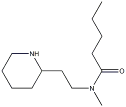 N-methyl-N-[2-(piperidin-2-yl)ethyl]pentanamide Struktur