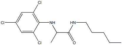 N-pentyl-2-[(2,4,6-trichlorophenyl)amino]propanamide Struktur