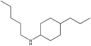 N-pentyl-4-propylcyclohexan-1-amine Struktur