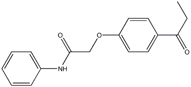 N-phenyl-2-(4-propionylphenoxy)acetamide Struktur