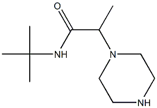 N-tert-butyl-2-(piperazin-1-yl)propanamide Struktur