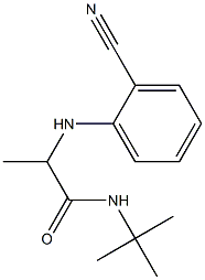 N-tert-butyl-2-[(2-cyanophenyl)amino]propanamide Struktur