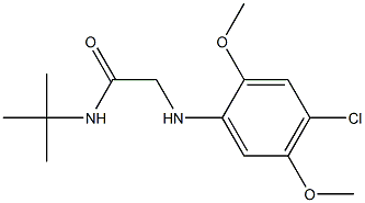 N-tert-butyl-2-[(4-chloro-2,5-dimethoxyphenyl)amino]acetamide Struktur