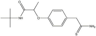 N-tert-butyl-2-[4-(carbamothioylmethyl)phenoxy]propanamide Struktur