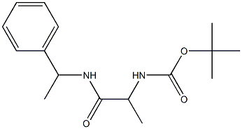 tert-butyl 1-methyl-2-oxo-2-[(1-phenylethyl)amino]ethylcarbamate Struktur