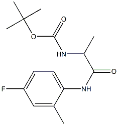 tert-butyl 2-[(4-fluoro-2-methylphenyl)amino]-1-methyl-2-oxoethylcarbamate Struktur