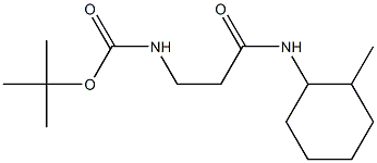 tert-butyl 3-[(2-methylcyclohexyl)amino]-3-oxopropylcarbamate Struktur