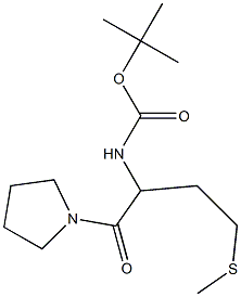 tert-butyl N-[4-(methylsulfanyl)-1-oxo-1-(pyrrolidin-1-yl)butan-2-yl]carbamate Struktur