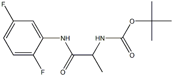 tert-butyl N-{1-[(2,5-difluorophenyl)carbamoyl]ethyl}carbamate Struktur