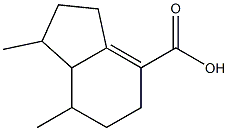 1,7-Dimethyl-2,3,5,6,7,7a-hexahydro-1H-indene-4-carboxylic acid Struktur