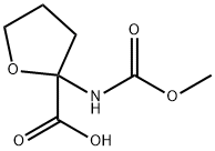 2-Furancarboxylic  acid,  tetrahydro-2-[(methoxycarbonyl)amino]- Struktur