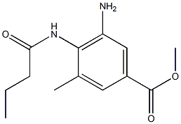 Methyl 3-Methyl-4-n-Butyramino-5-Amino Benzoic Acid Struktur