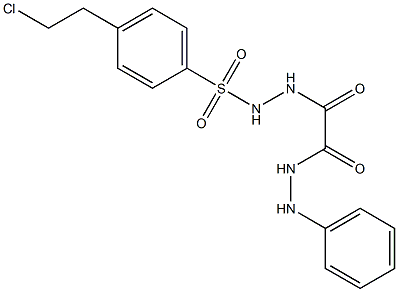 2-(2-{[4-(2-chloroethyl)phenyl]sulfonyl}hydrazino)-2-oxo-N'-phenylacetohydrazide Struktur