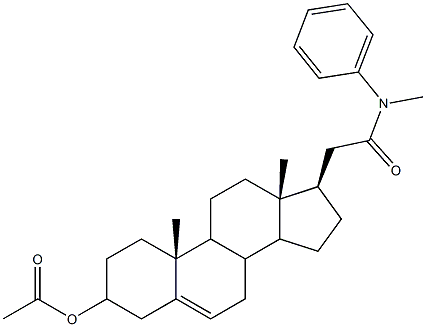 21-(methylanilino)-21-oxopregn-5-en-3-yl acetate Struktur