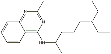 N-[4-(diethylamino)-1-methylbutyl]-N-(2-methyl-4-quinazolinyl)amine Struktur