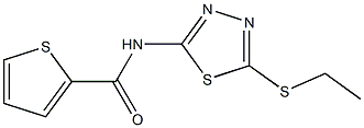 N-[5-(ethylsulfanyl)-1,3,4-thiadiazol-2-yl]thiophene-2-carboxamide Struktur