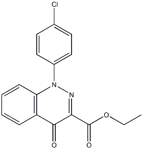 ethyl 1-(4-chlorophenyl)-4-oxo-1,4-dihydro-3-cinnolinecarboxylate Struktur