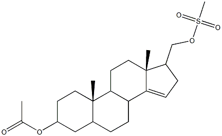 17-{[(methylsulfonyl)oxy]methyl}androst-14-en-3-yl acetate Struktur