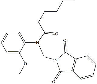 N-[(1,3-dioxo-1,3-dihydro-2H-isoindol-2-yl)methyl]-N-(2-methoxyphenyl)hexanamide Struktur