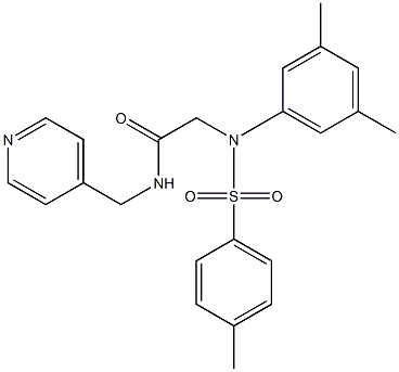 2-{3,5-dimethyl[(4-methylphenyl)sulfonyl]anilino}-N-(4-pyridinylmethyl)acetamide Struktur