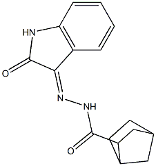 N'-(2-oxo-1,2-dihydro-3H-indol-3-ylidene)bicyclo[2.2.1]heptane-2-carbohydrazide Struktur