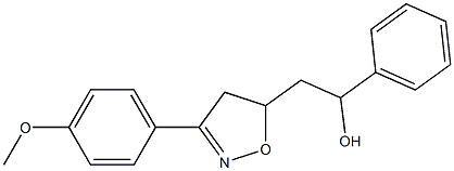 2-[3-(4-methoxyphenyl)-4,5-dihydro-5-isoxazolyl]-1-phenylethanol Struktur