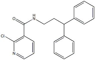 2-chloro-N-(3,3-diphenylpropyl)nicotinamide Struktur