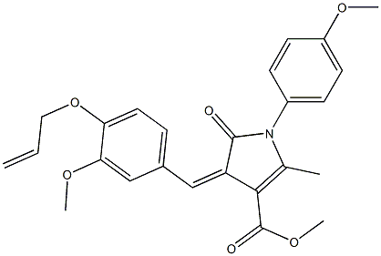 methyl 4-[4-(allyloxy)-3-methoxybenzylidene]-1-(4-methoxyphenyl)-2-methyl-5-oxo-4,5-dihydro-1H-pyrrole-3-carboxylate Struktur