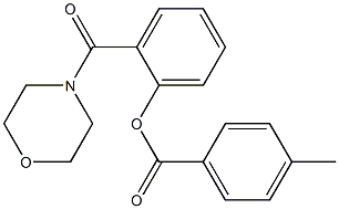 2-(4-morpholinylcarbonyl)phenyl 4-methylbenzoate Struktur