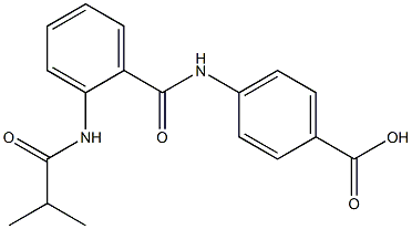 4-{[2-(isobutyrylamino)benzoyl]amino}benzoic acid Struktur