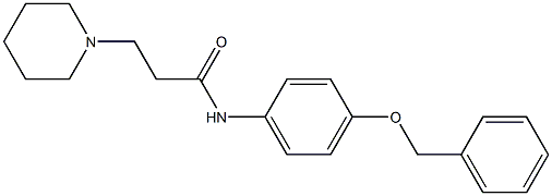 N-[4-(benzyloxy)phenyl]-3-(1-piperidinyl)propanamide Struktur