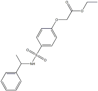 ethyl (4-{[(1-phenylethyl)amino]sulfonyl}phenoxy)acetate Struktur