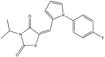 5-{[1-(4-fluorophenyl)-1H-pyrrol-2-yl]methylene}-3-isopropyl-1,3-thiazolidine-2,4-dione Struktur