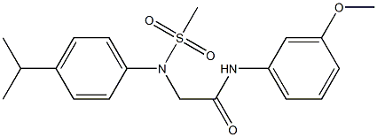 2-[4-isopropyl(methylsulfonyl)anilino]-N-(3-methoxyphenyl)acetamide Struktur